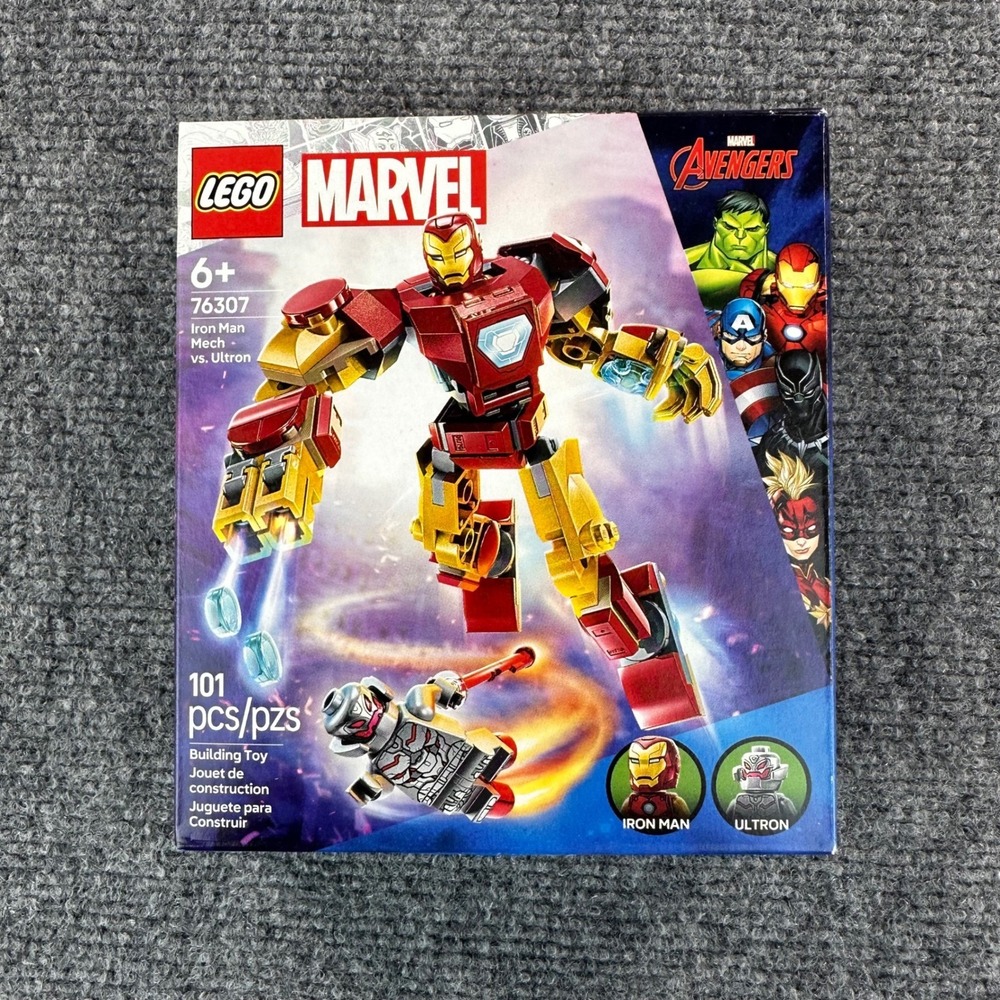 LEGO Marvel‎ Iron Man Mech vs Ultron Set 76307 6+ 101 PCS Building Toy
